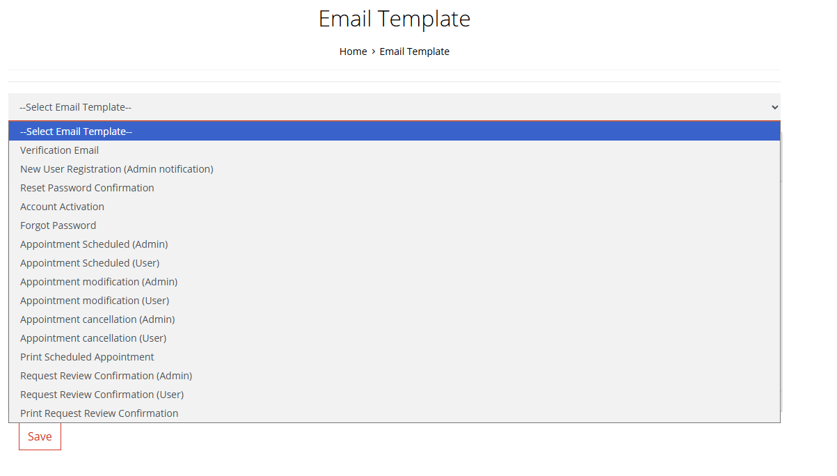 Email templates